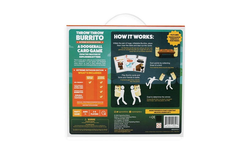 Exploding Kittens â€“ Throw Throw Burrito Extreme Outdoor Edition â€“ Giant Inflatable Dodgeball Card Game â€“ Play Outdoors, Backyard Events, Family Fun Outside for 2 to 6 Players Ages 7+ - Image 4